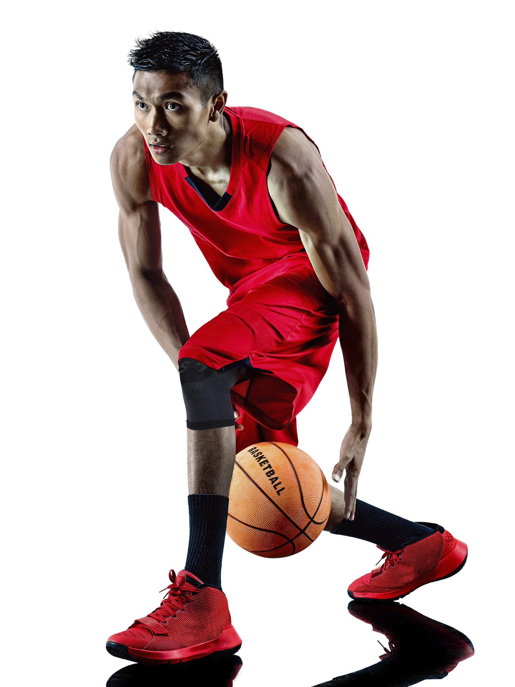 man basketball player isolated silhouette
